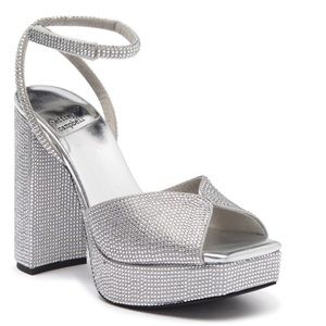 Jeffrey Campbell Embellished Block Heel Sandal